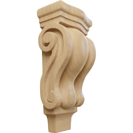 Ekena Millwork 3"W x 1 3/4"D x 6"H Extra Small Traditional Pilaster Wood Corbel, Cherry CORW03X02X06PTCH